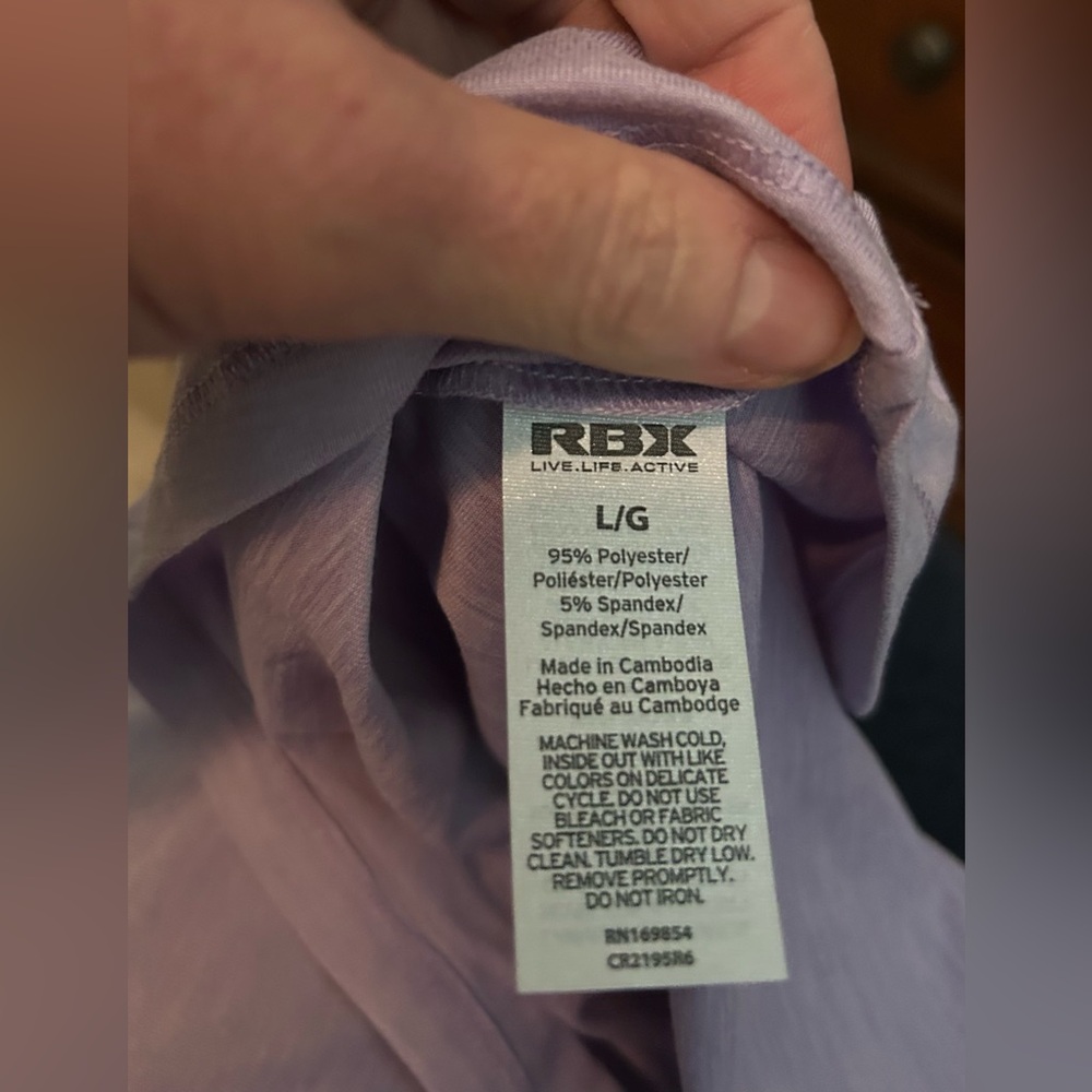 NWOT RBX Stratus Everyday Athletic Running Short Sleeve Tee,Pastel Lilac Size L - Picture 10 of 14
